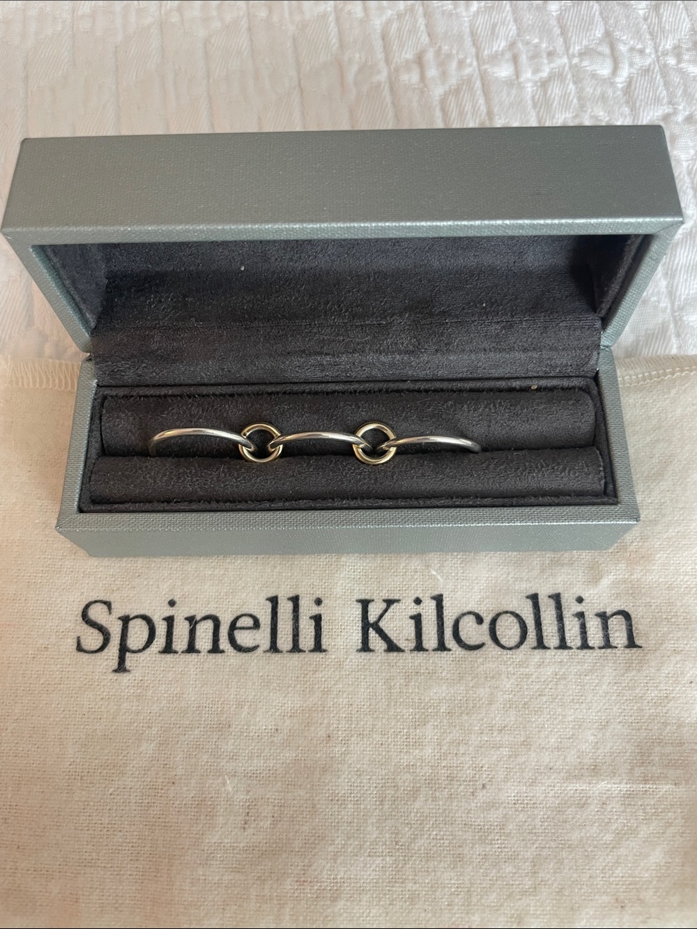 Spinelli Kilcollin Two-Tone Linked Bar Bracelet - Silver & Gold